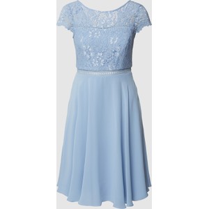 Niebieska sukienka Jake*s mini rozkloszowana z krótkim rękawem