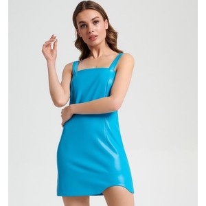 Niebieska sukienka Sinsay mini bez rękawów