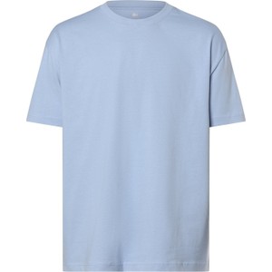 Niebieski t-shirt Nils Sundström z krótkim rękawem w stylu casual