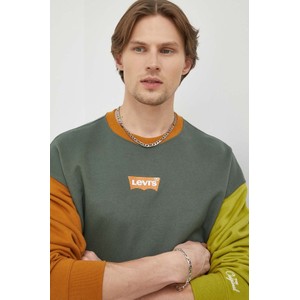 Zielona bluza Levis w młodzieżowym stylu z bawełny