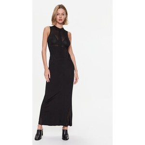 Sukienka Calvin Klein maxi z okrągłym dekoltem bez rękawów