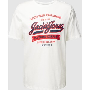 T-shirt Jack & Jones z okrągłym dekoltem w młodzieżowym stylu z bawełny