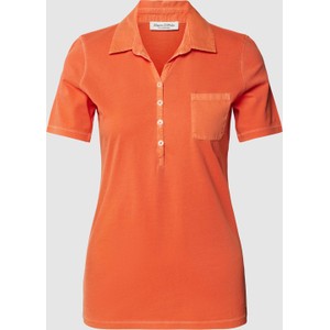 Pomarańczowa bluzka Marc O'Polo z kołnierzykiem w stylu casual