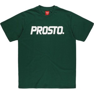 Zielony t-shirt Prosto. z dzianiny z krótkim rękawem