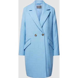 Niebieski płaszcz Montego w stylu casual bez kaptura długi