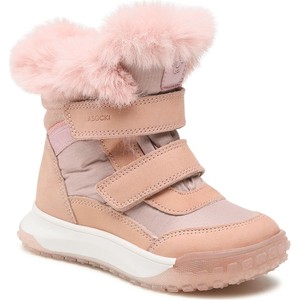 Różowe buty dziecięce zimowe Lasocki Kids z polaru