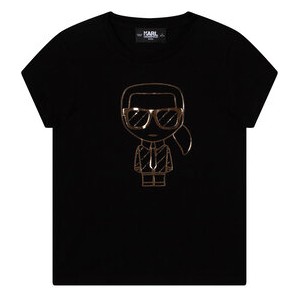 Czarna koszulka dziecięca Karl Lagerfeld dla chłopców