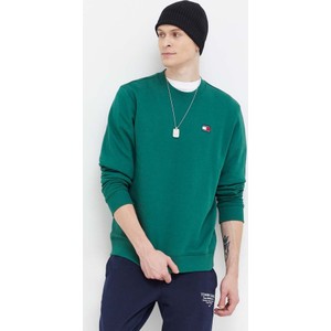 Zielona bluza Tommy Jeans z bawełny
