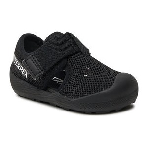Czarne buty dziecięce letnie Adidas na rzepy