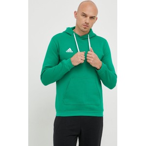 Zielona bluza Adidas Performance w młodzieżowym stylu z bawełny