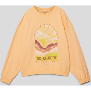 Pomarańczowa bluza dziecięca Roxy z bawełny