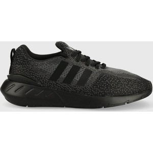 Czarne buty sportowe Adidas Originals z płaską podeszwą w sportowym stylu sznurowane