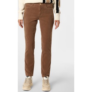 Brązowe spodnie MAC w stylu casual z bawełny