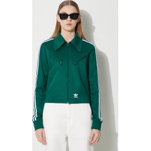 Zielona bluza Adidas Originals z bawełny w sportowym stylu