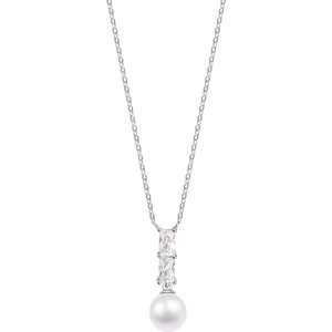 Pearls Of Sky - Biżuteria Yes Naszyjnik srebrny z perłą i cyrkoniami - Pearls of Sky