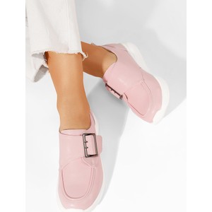 Różowe półbuty Zapatos w stylu casual