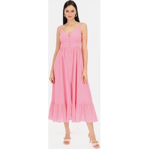 Różowa sukienka L’AF z bawełny na ramiączkach