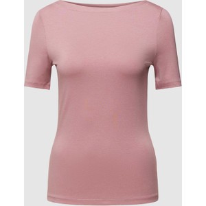 Różowa bluzka Vero Moda w stylu casual z krótkim rękawem