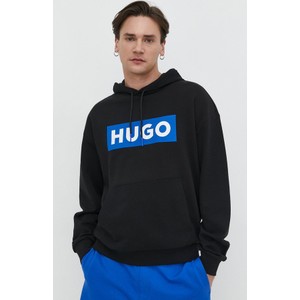 Czarna bluza Hugo Blue z bawełny w młodzieżowym stylu