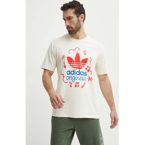 T-shirt Adidas Originals z bawełny z krótkim rękawem z nadrukiem