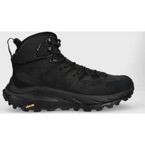Czarne buty trekkingowe answear.com z goretexu sznurowane