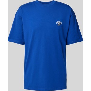 Niebieski t-shirt Review z bawełny w stylu casual