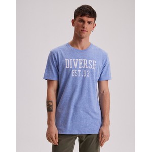 Niebieski t-shirt Diverse z krótkim rękawem