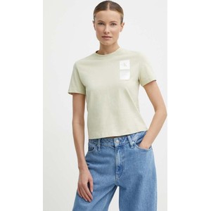 Zielona bluzka Calvin Klein z bawełny