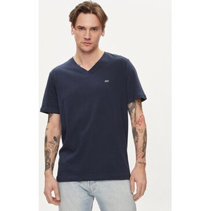 Granatowy t-shirt Gap z krótkim rękawem w stylu casual