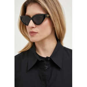 Czarne okulary damskie Balenciaga