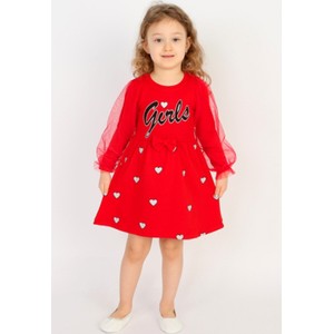 Czerwona sukienka dziewczęca IVET z tkaniny