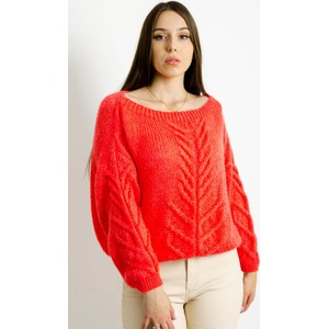 Czerwony sweter Olika w stylu casual