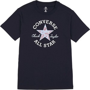 Bluzka Converse z okrągłym dekoltem z bawełny z krótkim rękawem