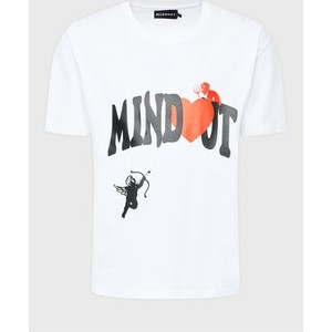 T-shirt Mindout z okrągłym dekoltem w młodzieżowym stylu z krótkim rękawem