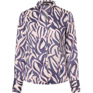 Bluzka Franco Callegari w stylu casual z bawełny z dekoltem w kształcie litery v