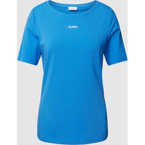 Niebieski t-shirt S.Oliver z bawełny