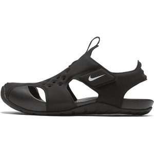 Czarne buty dziecięce letnie Nike ze skóry