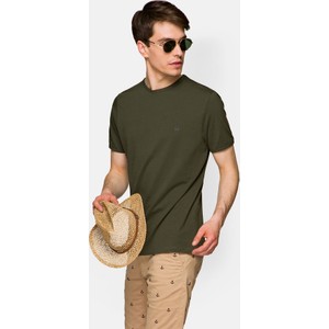 T-shirt LANCERTO w stylu casual z krótkim rękawem z bawełny