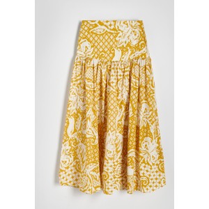 Żółta spódnica Reserved midi w stylu casual