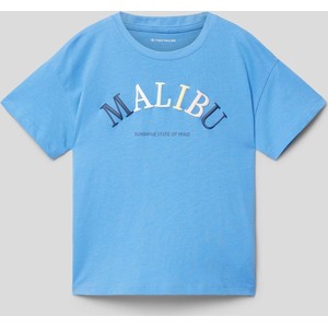 Niebieska koszulka dziecięca Tom Tailor z bawełny dla chłopców