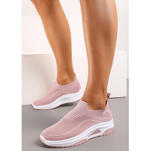Różowe buty sportowe Renee w sportowym stylu z płaską podeszwą