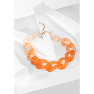 Molton Masywny pomarańczowy naszyjnik w kształcie łańcucha
