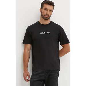 Czarny t-shirt Calvin Klein z bawełny