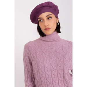 Fioletowa czapka Wool Fashion Italia