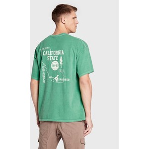 Zielony t-shirt Bdg Urban Outfitters z krótkim rękawem
