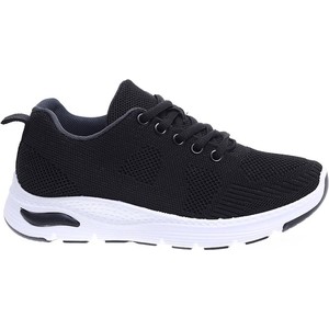 Czarne buty sportowe Pantofelek24.pl sznurowane w sportowym stylu