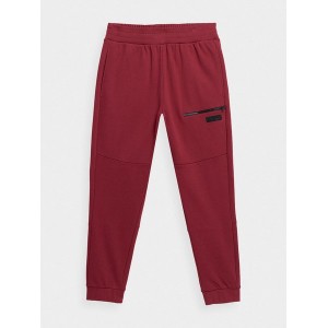Czerwone spodnie 4F w sportowym stylu z dzianiny