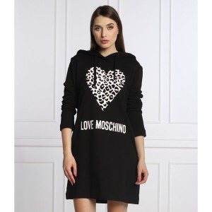Czarna sukienka Love Moschino mini w stylu casual