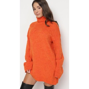 Pomarańczowy sweter born2be
