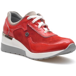 Czerwone buty sportowe Arturo w sportowym stylu z płaską podeszwą sznurowane